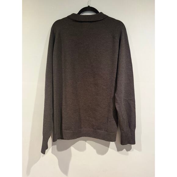 Banana Republic Stretch Wool Blend Collared Sweater Dark Gray Size XL - Picture 4 of 4